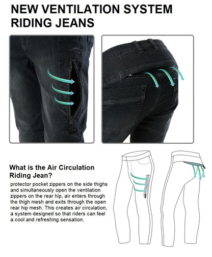 [NEW 2025] Maxler MJK-1617-2 Air-Vent Riding Jeans - Kevlar® Lined (Slim Straight Fit) - HDVD