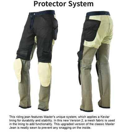 [NEW 2025] Maxler MJ-1604-2 Air-Vent Motorcycle Riding Jeans - Kevlar® Lined (Slim Fit) - HDVD