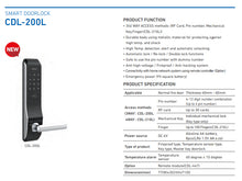 Load image into Gallery viewer, Commax CDL-200L Smart Door Lock with RF Key Tag, Keypad Entry, Digital Lock, Made in Korea, UL Certified - HDVD