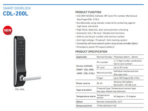 Commax CDL-200L Smart Door Lock with RF Key Tag, Keypad Entry, Digital Lock, Made in Korea, UL Certified - HDVD