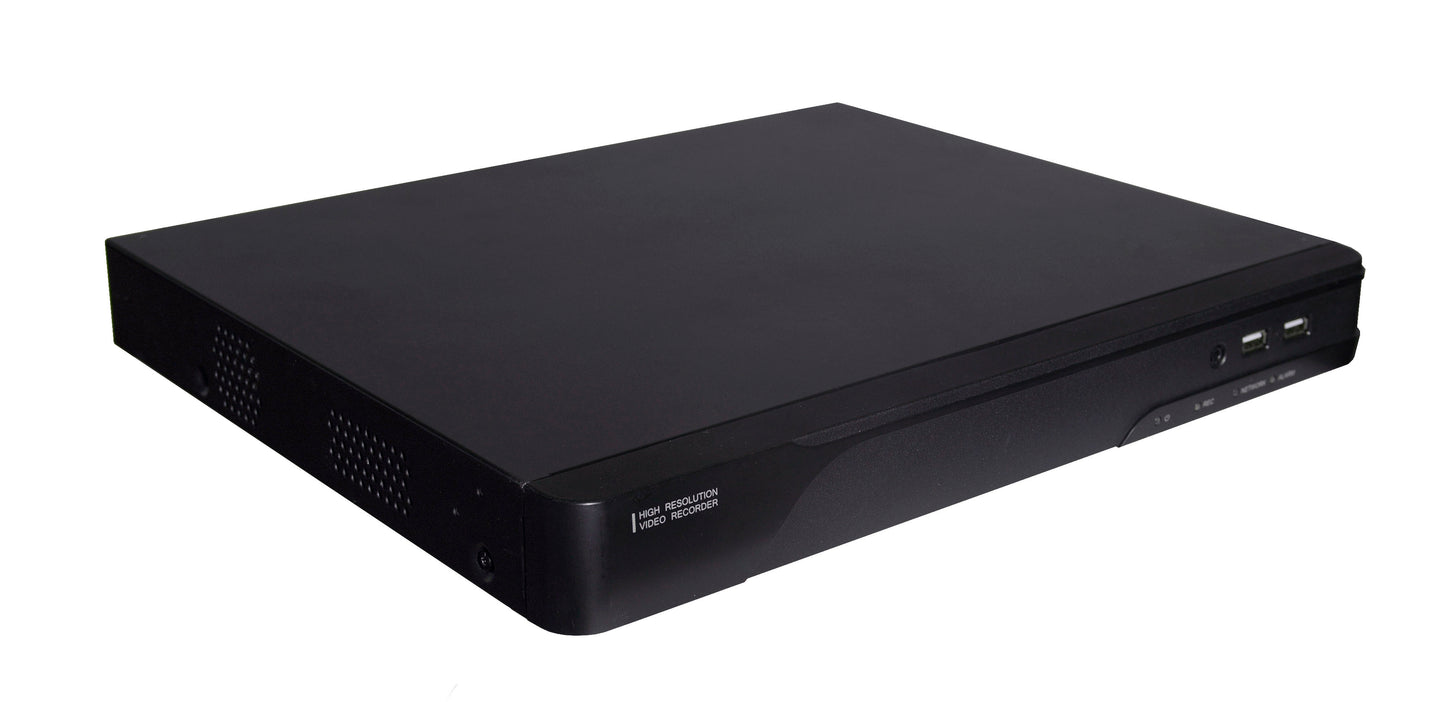HDVD 16-Channel 4K Ultra HD NVR | H.265 PoE Security Recorder, 8MP Support, 16 PoE Ports, 2-Bay HDD Storage (Model: HDVD-N4K-16-2H) - HDVD