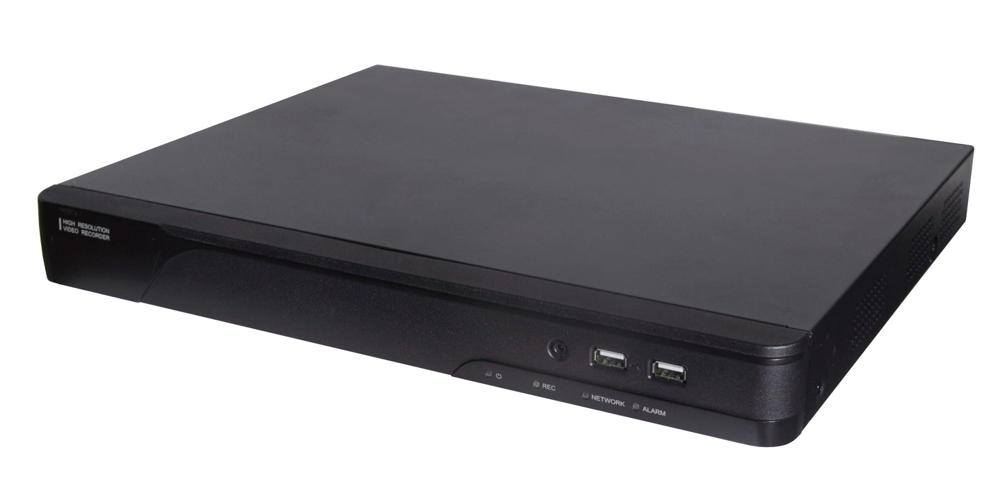 HDVD 16-Channel 4K Ultra HD NVR | H.265 PoE Security Recorder, 8MP Support, 16 PoE Ports, 2-Bay HDD Storage (Model: HDVD-N4K-16-2H) - HDVD
