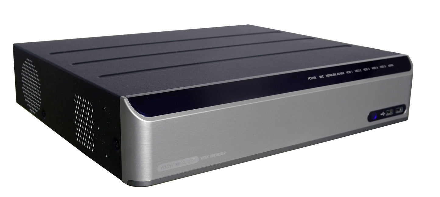 HDVD 8-Channel 4K NDAA Compliant NVR | Hisilicon Chipset, 5-Bay Hot-Swap HDD, 8-Port PoE, Made in Korea (Model: HDVD-N4K-08-5H-NDAA) - HDVD