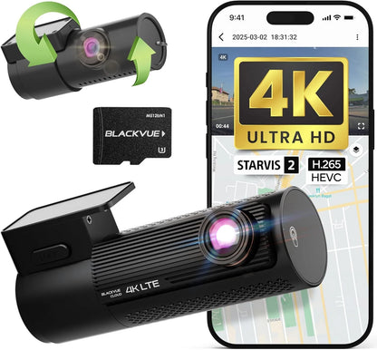 BlackVue DR970X-2CH LTE Plus - 4K UHD Built-in LTE Cloud Dash Cam Sony STARVIS 2 [Open Box - Like New] - HDVD