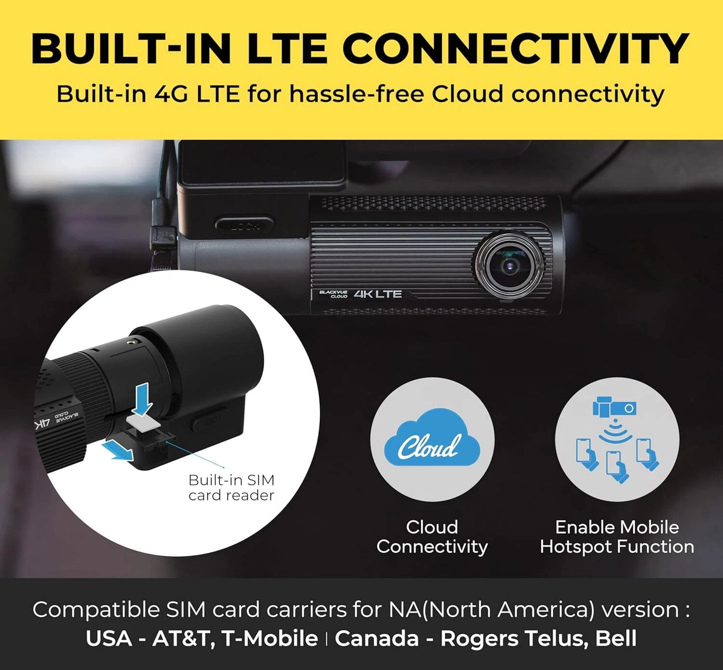 BlackVue DR970X-2CH LTE Plus - 4K UHD Built-in LTE Cloud Dash Cam Sony STARVIS 2 [Open Box - Like New] - HDVD