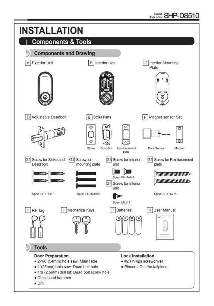 Samsung SHP-DS510 Deadbolt Digital Door Lock - HDVideoDepot