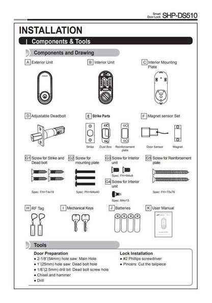 [REFURBISHED] Samsung SHP-DS510 Deadbolt Digital Door Lock - HDVD