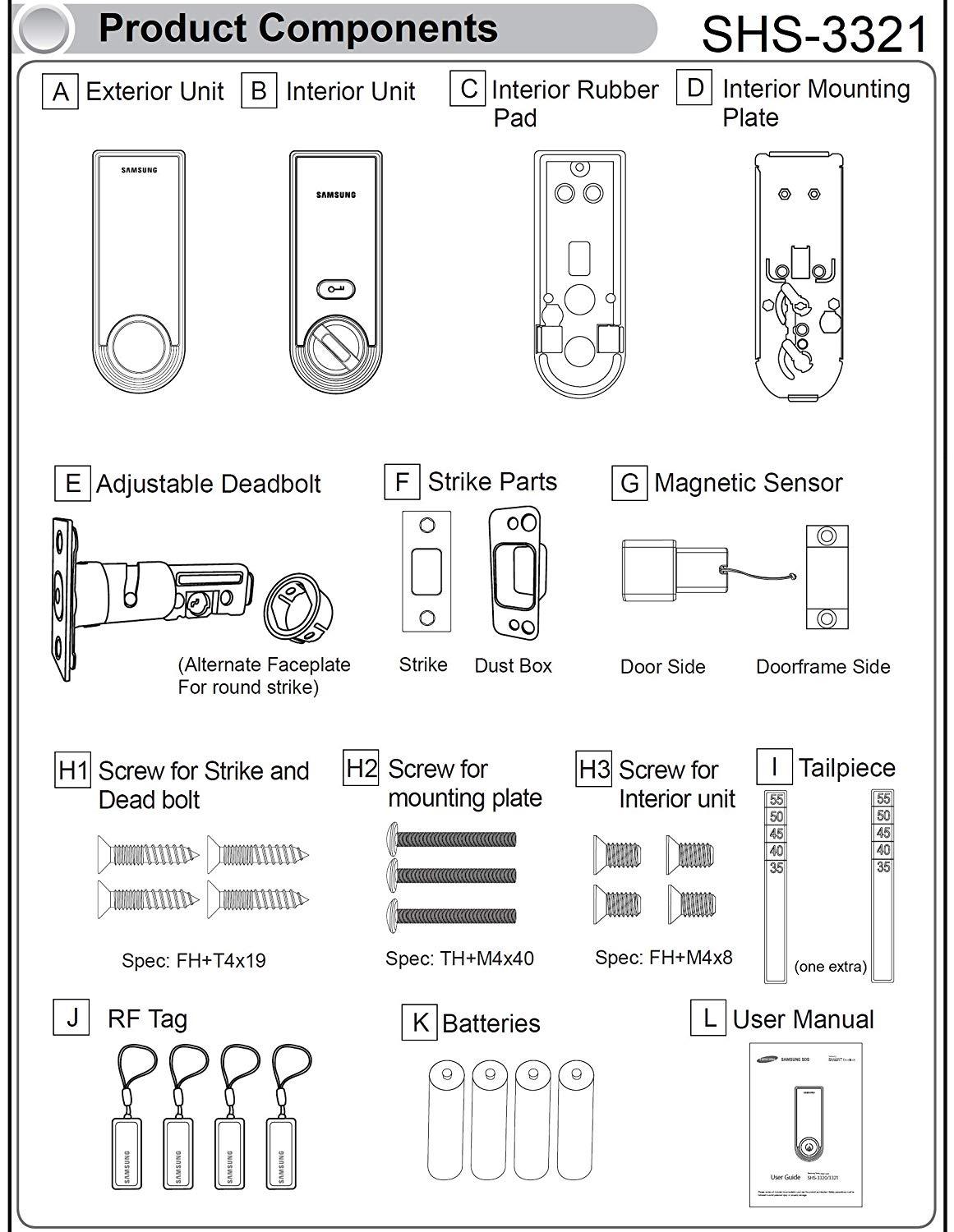 [REFURBISHED] Samsung SHS-3321 Digital Door Lock - HDVD
