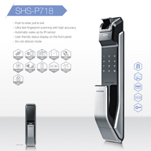 Load image into Gallery viewer, [REFURBISHED] Samsung SHS-P718 Push Pull Biometric Fingerprint Digital Door Lock - HDVideoDepot