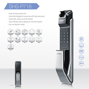 [REFURBISHED] Samsung SHS-P718 Push Pull Biometric Fingerprint Digital Door Lock - HDVideoDepot